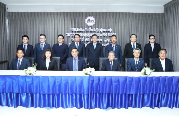 MICRO จัดประชุมสามัญผู้ถือหุ้น (E-AGM) ประจำปี 2567 ชูกระแสเงินสดแกร่ง – เตรียมชำระคืนหุ้นกู้ 321 ลบ. เม.ย. นี้