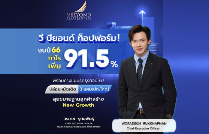 วีบียอนด์ ท็อปฟอร์ม! งบปี 66 กำไรเพิ่ม 91.5%
