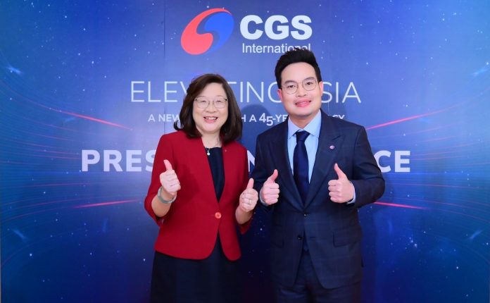 คุณแครอล ฟง ประธานเจ้าหน้าที่บริหาร กลุ่ม CGSI และ คุณพัชระนนท์ ชีวเกรียงไกร ประธานเจ้าหน้าที่บริหาร CGSI TH
