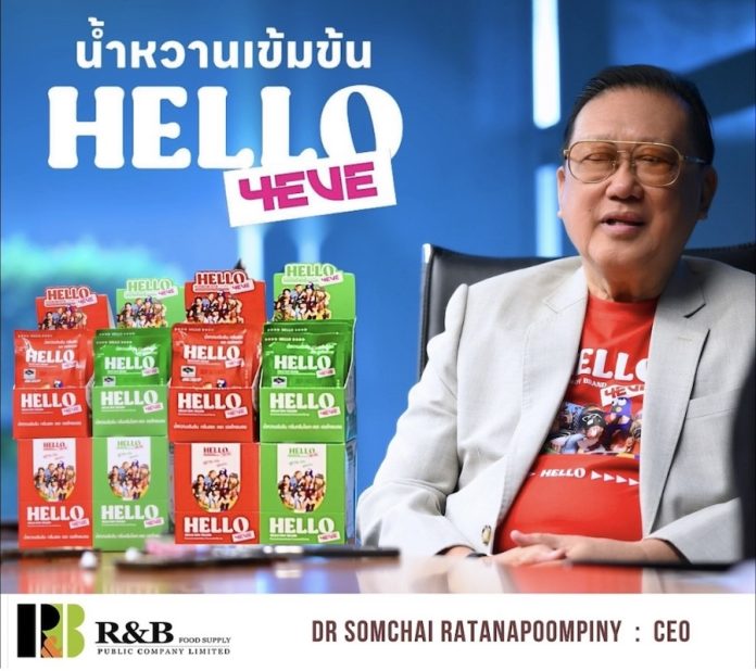 RBF เปิดอาณาจักร Food Ingredients - เผยโฉม ครั้งแรก! น้ำหวานเข้มข้น “HELLO 4EVE” แบบซองงาน “THAIFEX - Anuga Asia 2024”