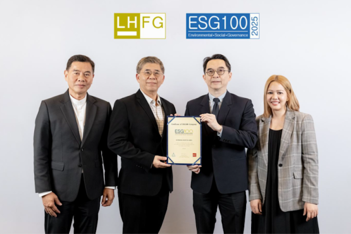 LHFG ผงาดเป็นหนึ่งในบริษัท 10 ปี ทำเนียบ ESG100