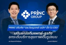 PRINC ตั้ง “นพ.วิชญเวทย์–ฆนัท” นั่ง Co-CEO เสริมแกร่งทีมแพทย์–ธุรกิจยกระดับบริการสุขภาพ
