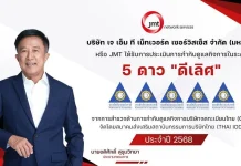JMT คว้า CGR 2025 “ดีเลิศ” ระดับ 5 ดาว