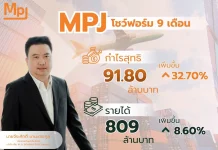 MPJ โชว์ฟอร์ม 9 เดือน กวาดกำไรสุทธิโต 32.70%