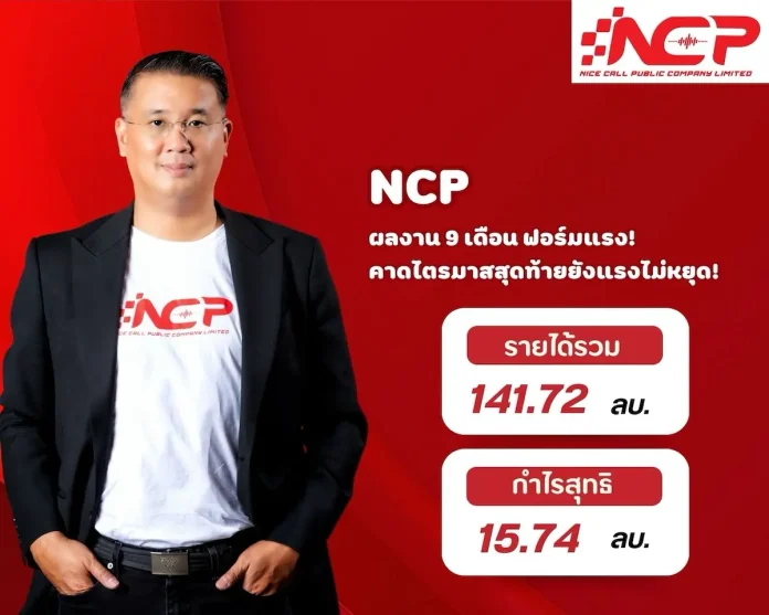 NCP ฟอร์มแรง! กำไร 9 เดือนพุ่ง 37.83% Outsourcing ดันรายได้พุ่ง กำไรโต