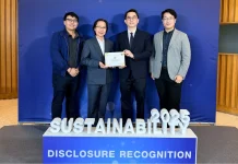 TOA ตอกย้ำผู้นำด้านความยั่งยืน รับรางวัล “Sustainability Disclosure Recognition”
