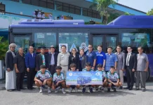 TSB ส่งมอบรถสานฝัน EV Bus สานฝันให้ ‘หมอนทองวิทยา’