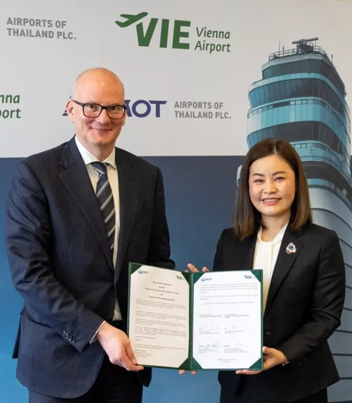 AOT จับมือออสเตรีย ลงนาม MOU Sister Airport Agreement ร่วมพัฒนาเทคโนโลยีท่าอากาศยานไทย สร้างประสบการณ์เดินทางระดับโลก