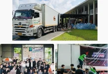 MENA ผนึกไทยพีบีเอส ส่งรถบรรทุก 10 ล้อ ลำเลียงสิ่งของช่วยผู้ประสบอุทกภัยภาคใต้