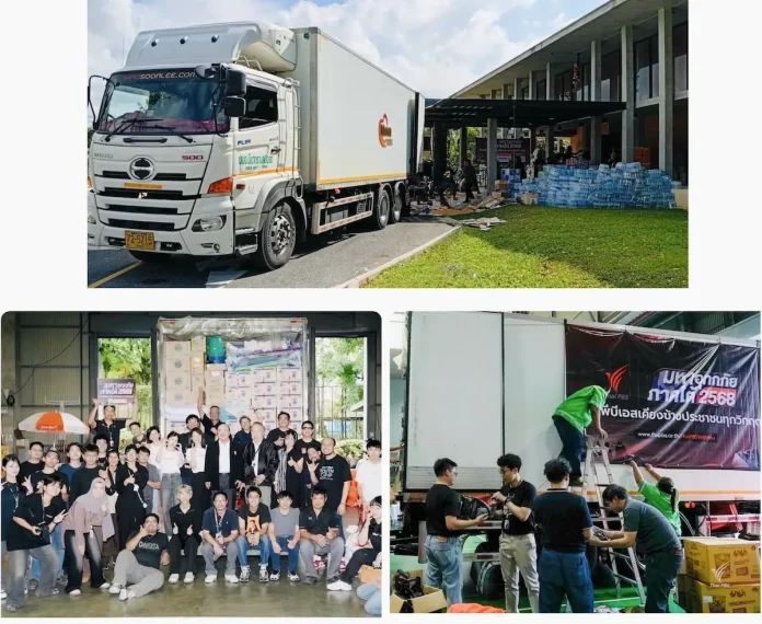 MENA ผนึกไทยพีบีเอส ส่งรถบรรทุก 10 ล้อ ลำเลียงสิ่งของช่วยผู้ประสบอุทกภัยภาคใต้