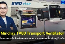 SMD100 เปิดตัว Mindray TV80 Transport Ventilator