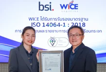 WICE คว้า ISO 14064-1:2018 ตอกย้ำผู้นำโลจิสติกส์สีเขียว มุ่งสู่ Net Zero