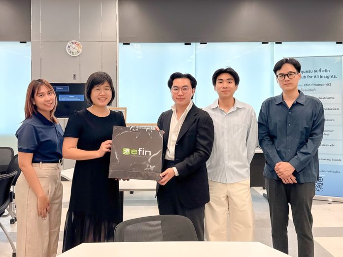 efin Group ถ่ายทอดองค์ความรู้ตลาดทุนยุค Data & AI ผ่าน efin.finance ภายใต้แนวคิด “From Data to Decision” ให้แก่นิสิตและคณาจารย์จุฬาฯ