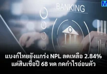 แบงก์ไทยยังแกร่ง NPL ลดเหลือ 2.84% แต่สินเชื่อปี 68 หด กดกำไรอ่อนตัว