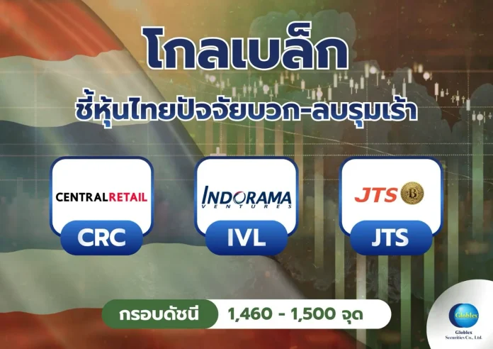 โกลเบล็ก ชี้หุ้นไทยปัจจัยบวก-ลบรุมเร้า กดดันดัชนีแกว่งในกรอบ 1,460–1,500 จุด