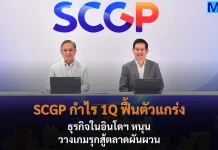 SCGP กำไร 1Q ฟื้นตัวแกร่ง ธุรกิจในอินโดฯ หนุน วางเกมรุกสู้ตลาดผันผวน