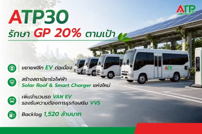 ATP30 สตาร์ท Q1/69 คงอัตรากำไรขั้นต้น 20% เร่งขยายฟลีทรถ EV - สถานีชาร์จแห่งใหม่