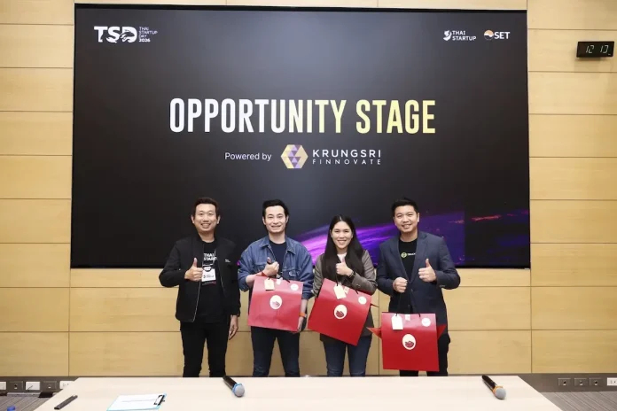 "Krungsri Finnovate" ผนึกกำลัง "Thai Startup" จัดเวที "Opportunity Stage" ในงาน TSD 2026 เปิดพื้นที่สตาร์ทอัพไทยโชว์ศักยภาพสู่สายตานักลงทุน พร้อมเชื่อมโอกาสธุรกิจสู่ระดับภูมิภาค