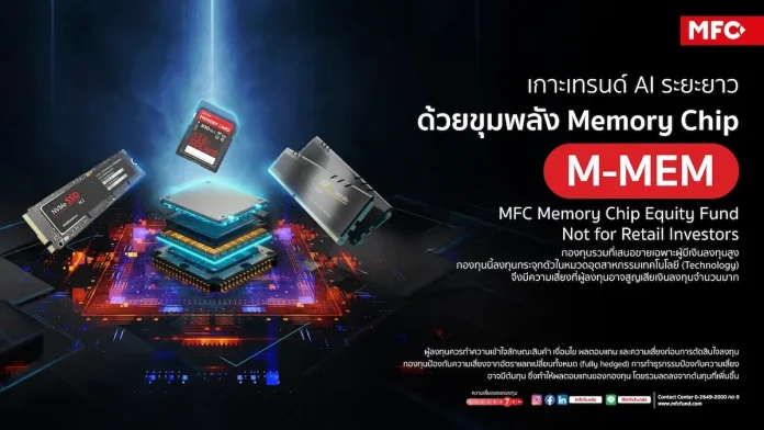 MFC ปลื้ม M-MEM ฟอร์มสวยผลตอบแทนช่วงเดือนกว่าพุ่ง 64% รับกระแส AI มาแรงดันลงทุนหุ้นกลุ่ม Memory Chip เติบโตโดดเด่น