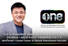 ONEE กำไร Q1/69 พุ่งกระฉูด 315.11% กวาดรายได้ 1,828 ลบ.