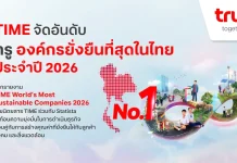 TIME จัดอันดับทรู องค์กรยั่งยืนที่สุดในไทย ประจำปี 2026