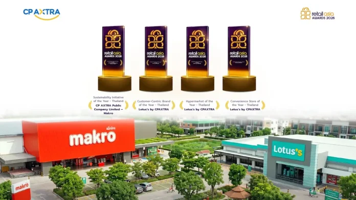 ซีพี แอ็กซ์ตร้า กวาด 4 รางวัลจากเวที "Retail Asia Awards 2026" ตอกย้ำความเป็นผู้นำค้าส่ง-ค้าปลีกไทย บนเวทีระดับเอเชีย