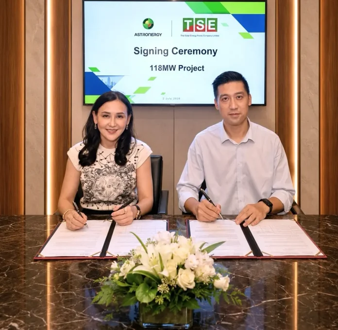 TSE ลงนามความร่วมมือ Astronergy ร่วมจัดหาแผงโซลาร์ 118 MW เร่งเครื่องโครงการ Solar Big Lot ในกลุ่ม COD ปี 2571