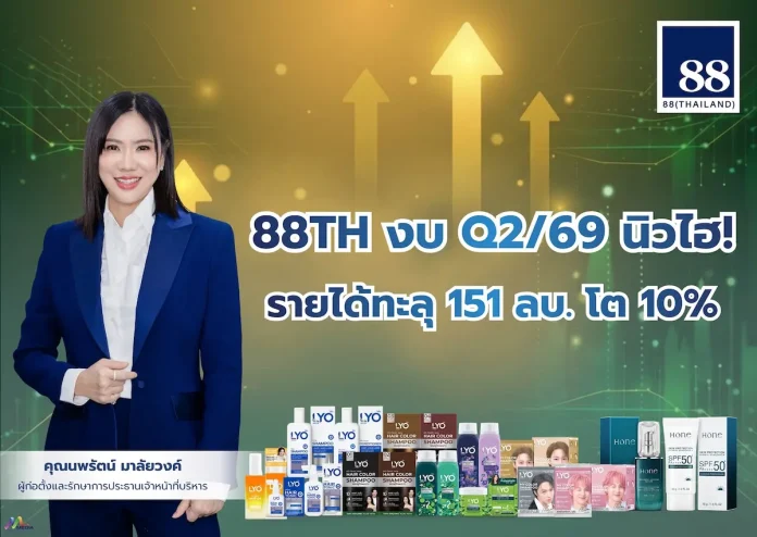 88TH งบ Q2/69 นิวไฮ! รายได้ทะลุ 151 ลบ. โต 10% ดึง "ดร.กนกพงษ์ ม่วงศรี "นั่งบอร์ด เสริมทัพความแข็งแกร่งรับแผนยุทธศาสตร์ ปักหมุด “มอนสเตอร์ แล็บ” ปั้น New S-Curve ตลาดสัตว์เลี้ยงเต็มสปีด