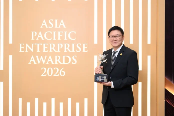 Arkitektura คว้ารางวัลใหญ่ระดับเอเชีย Master Entrepreneur Award จากเวที APEA 2026 นายสมชัย อัครวิทยาภูมิ MD Arkitektura คว้ารางวัลเกียรติยศ Master Entrepreneur Award จากเวที APEA 2026