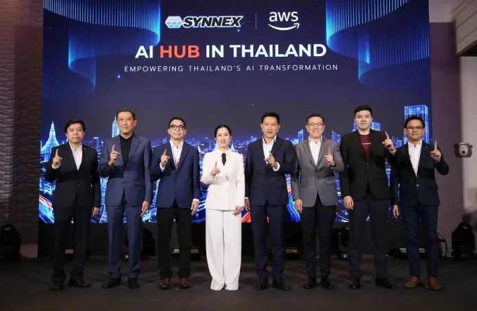 SYNNEX เปิดตัว “AI Hub” ปลดล็อกศักยภาพ AI สู่ Business Impact ที่วัดผลได้ เร่งการเติบโตของธุรกิจไทยอย่างไร้ขีดจำกัด คุณสุธิดา มงคลสุธี CEO SYNNEX และผู้บริหาร AWS ร่วมเปิดตัว SYNNEX AI Hub ศูนย์กลางเทคโนโลยี AI สำหรับองค์กรไทย