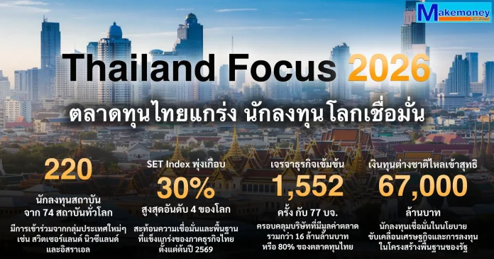 Thailand Focus 2026 01 ผู้ลงทุนสถาบันทั่วโลกร่วมงาน Thailand Focus 2026: Reignite Thailand ตอกย้ำความเชื่อมั่นเศรษฐกิจและตลาดทุนไทย