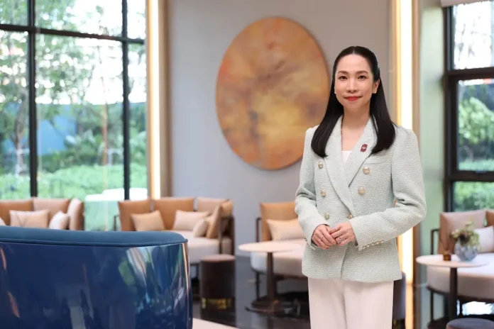 นางสาวนิยมาพร โต๊ะสงวนพันธ์ Executive Vice President สายงานธุรกิจคอนโดมิเนียม บริษัท เอพี ไทยแลนด์ จำกัด (มหาชน) โครงการคอนโดมิเนียม GOOD DAY More Bangmod โดยเอพี ไทยแลนด์ ใกล้มหาวิทยาลัยเทคโนโลยีพระจอมเกล้าธนบุรี