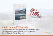 BGRIM คว้า רางวัล ARC Awards International 2026 ศิริวงศ์ บวรบุญฤทัย ผู้บริหาร BGRIM นำ บี.กริม เพาเวอร์ คว้ารางวัล ARC Awards International 2026