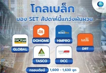 โกลเบล็กมอง SET สัปดาห์นี้แกว่งผันผวน รับแรงกดดันน้ำมันพุ่ง บล.โกลเบล็กประเมินทิศทางหุ้นไทย SET Index สัปดาห์นี้ผันผวนจากแรงกดดันตะวันออกกลางและราคาน้ำมันพุ่ง พร้อมแนะกลยุทธ์ลงทุนหุ้นกลุ่มซ่อมแซมหลังน้ำท่วม