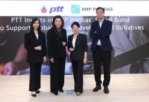 ปตท. ลงทุน Social Bond ของ BNP Paribas รายแรกในเอเชีย นางสาวภัทรลดา สง่าแสง ประธานเจ้าหน้าที่บริหารการเงิน บริษัท ปตท. จำกัด (มหาชน) (PTT) ร่วมกับ BNP Paribas ลงทุน Social Bond รายแรกในเอเชีย มูลค่ากว่า 900 ล้านบาท