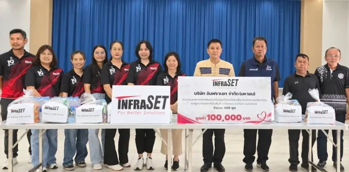 INSET มอบถุงยังชีพช่วยเหลือผู้ประสบอุทกภัยในพื้นที่ ต.โผงเผง จ.อ่างทอง มูลค่ารวม 1 แสนบาท บมจ.อินฟราเซท INSET นำโดยผู้บริหารและพนักงาน มอบถุงยังชีพช่วยเหลือผู้ประสบอุทกภัย ตำบลโผงเผง อำเภอป่าโมก จังหวัดอ่างทอง