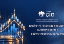 Krungthai CIO ชี้เงินเฟ้อ-AI Financing กดดันตลาด แนะกลยุทธ์ Barbell Krungthai CIO ประเมินสินทรัพย์เสี่ยงเผชิญแรงกดดันจากเงินเฟ้อและ AI Financing แนะใช้กลยุทธ์ Barbell จัดพอร์ตผสมหุ้นเติบโตคุณภาพสูงและกลุ่ม Healthcare
