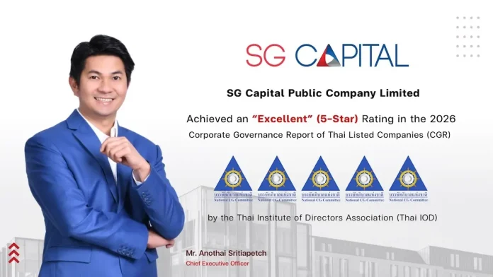 SGC คว้า CGR 2026 ระดับ 5 ดาว “ดีเลิศ” ตอกย้ำธรรมาภิบาลธุรกิจสินเชื่อ ชู Responsible Lending หนุนการเติบโตอย่างยั่งยืน SGC คว้าผลประเมิน CGR 5 ดาว ระดับดีเลิศ ประจำปี 2569 ตอกย้ำมาตรฐานธรรมาภิบาลในธุรกิจสินเชื่อด้วยหลัก Responsible Lending