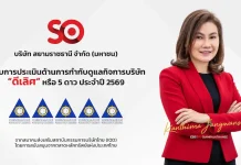 SO คว้า CGR 2569 ที่ 5 ดาวระดับ “ดีเลิศ” SO หรือ บริษัท สยามราชธานี จำกัด (มหาชน) คว้ารางวัลผลประเมินการกำกับดูแลกิจการ CGR ระดับ 5 ดาว “ดีเลิศ” ประจำปี 2569 ตอกย้ำธรรมาภิบาลและความโปร่งใส