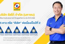 SUSCO ยืนหนึ่งธรรมาภิบาล คว้า CGR 5 ดาวระดับ “ดีเลิศ” 2 ปีซ้อน บริษัท ซัสโก้ จำกัด (มหาชน) SUSCO คว้าผลประเมินการกำกับดูแลกิจการ CGR ระดับ 5 ดาว ดีเลิศ ต่อเนื่องเป็นปีที่ 2 ประจำปี 2026 สะท้อนองค์กรโปร่งใสตรวจสอบได้