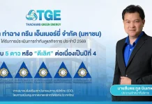 TGE ครอง CGR 5 ดาว “ดีเลิศ” 4 ปีซ้อน บริษัท ท่าฉาง กรีน เอ็นเนอร์ยี่ จำกัด (มหาชน) TGE คว้าผลประเมินการกำกับดูแลกิจการ CGR ระดับ 5 ดาว ดีเลิศ ประจำปี 2026 ต่อเนื่องเป็นปีที่ 4